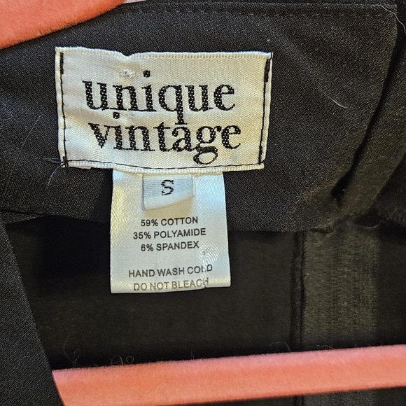 Black Unique Vintage delores swing dress size small 1950s style - Picture 5 of 5